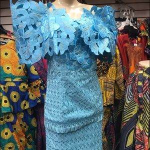 2 pcs dress, blouse and a wrap .